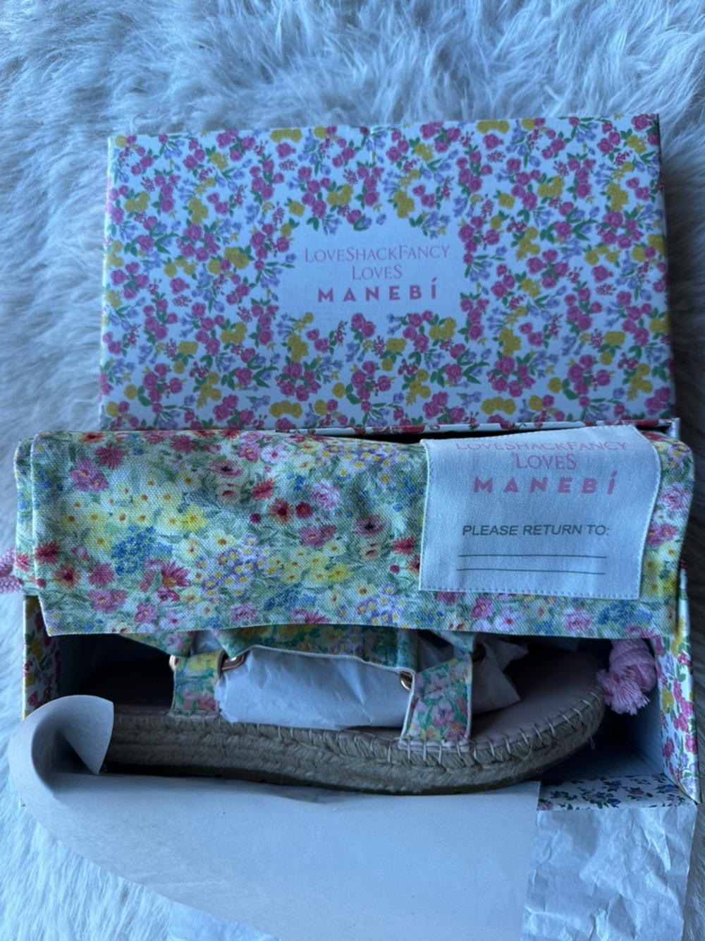 Love Shack Fancy Manebi rainbow skies  flowers hiking Espadrille 10 Sandals 41 - Picture 12 of 14